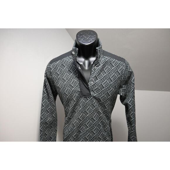 Adidas Fleece Golf Jacket Snap Neck Woven Performance Athletic Womens Sz Medium - Picture 3 of 10